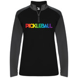 Women's Rainbow UV 1/4 Zip in Black