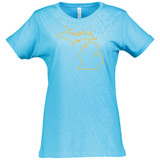 Women's Michigan Cotton T-Shirt in Vintage Turquoise