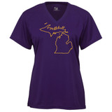 Women's Michigan Core Performance T-Shirt in Purple