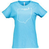 Women's Ohio Cotton T-Shirt in Vintage Turquoise