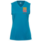 Women's ZZT Orange Pro Core Performance Sleeveless Shirt in Electric Blue