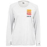 Women's ZZT Orange Pro Core Performance Long-Sleeve Shirt in White