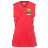 Women's ZZT Green Pro Core Performance Sleeveless Shirt in Hot Coral