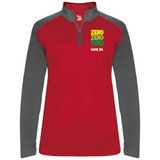 Women's ZZT Green Pro UV 1/4 Zip in Red