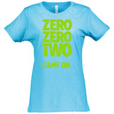 Women's Pickleball Zero Zero Two Cotton T-Shirt in Vintage Turquoise