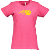 Women's Fast Ball Cotton T-Shirt in Vintage Hot Pink