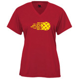 Women's Fast Ball Core Performance T-Shirt  in Red