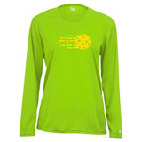 Women's Fast Ball Core Performance Long-Sleeve Shirt in Lime