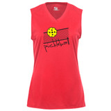 Women's Over The Net Core Performance Sleeveless Shirt in Hot Coral