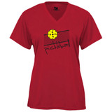 Women's Over The Net Core Performance T-Shirt in Red