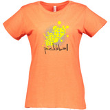 Women's Splatter Cotton T-Shirt in Vintage Orange