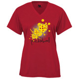 Women's Splatter Core Performance T-Shirt in Red