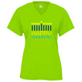 Women's Hanukkah Core Performance T-Shirt in Lime