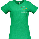 Women's Pickleball Girl Cotton T-Shirt in Vintage Green