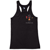 Women's Pickleball Girl Core Performance Racerback Tank in Black