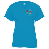 Women's Pickleball Girl Core Performance T-Shirt in Electric Blue