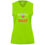 Women's Tennis Court Core Performance Sleeveless Shirt in Electric Lime