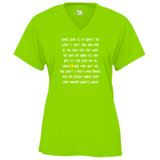 Women's Pickleball Talk Core Performance T-Shirt in Lime