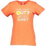 Women's Was That Out Cotton T-Shirt in Vintage Orange