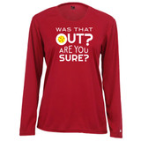 Women's Was That Out Core Performance Long-Sleeve Shirt in Red