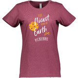 Women's Nicest People Cotton T-Shirt in Vintage Burgundy