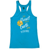 Women's Nicest People Core Performance Racerback Tank in Electric Blue
