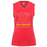 Women's I May Be A Grandma Core Performance Sleeveless Shirt in Hot Coral