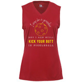 Women's I May Be A Grandma Core Performance Sleeveless Shirt in Red