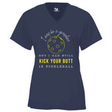 Women's I May Be A Grandma Core Performance T-Shirt in Navy