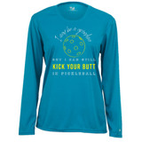 Women's I May Be A Grandma Core Performance Long-Sleeve Shirt in Electric Blue