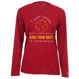 Women's I May Be A Grandma Core Performance Long-Sleeve Shirt in Red