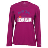 Women's Adulting Can Wait Core Performance Long-Sleeve Shirt in Hot Pink