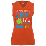 Women's Rating Schmating Core Performance Sleeveless Shirt in Burnt Orange