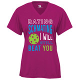 Women's Rating Schmating Core Performance T-Shirt in Hot Pink