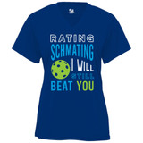 Women's Rating Schmating Core Performance T-Shirt in Royal