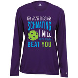 Women's Rating Schmating Core Performance Long-Sleeve Shirt in Purple