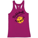 Women's Pickleball Therapy Core Performance Racerback Tank in Hot Pink
