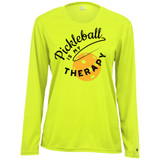 Women's Pickleball Therapy Core Performance Long-Sleeve Shirt in Safety Yellow