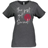 Women's You Got Served Cotton T-Shirt in Vintage Smoke