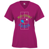 Women's Mid-Court Crisis Core Performance T-Shirt in Hot Pink