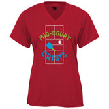 Women's Mid-Court Crisis Core Performance T-Shirt in Red