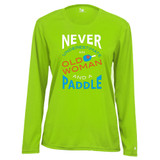 Women's Never Underestimate Core Performance Long-Sleeve Shirt in Lime