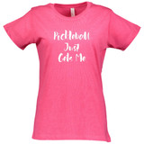 Women's Pickleball Just Gets Me Cotton T-Shirt in Vintage Hot Pink