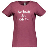 Women's Pickleball Just Gets Me Cotton T-Shirt in Vintage Burgundy