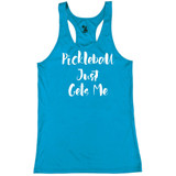 Women's Pickleball Just Gets Me Core Performance Racerback Tank in Electric Blue
