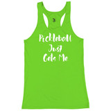 Women's Pickleball Just Gets Me Core Performance Racerback Tank in Lime