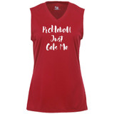 Women's Pickleball Just Gets Me Core Performance Sleeveless Shirt in Red