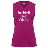 Women's Pickleball Just Gets Me Core Performance Sleeveless Shirt in Hot Pink