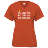 Women's Triple Pickleball Core Performance T-Shirt in Burnt Orange