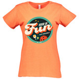 Women's National Pickleball Day Cotton T-Shirt in Vintage Orange